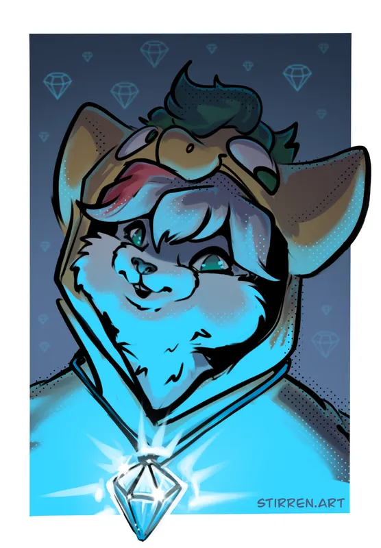 Hampter с крутым камнем! [artfight 2025 revenge]
